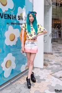 Aqua Hair & Joyrich Acid Wash Skirt
