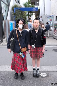 Street Punk Style & Tartan in Harajuku