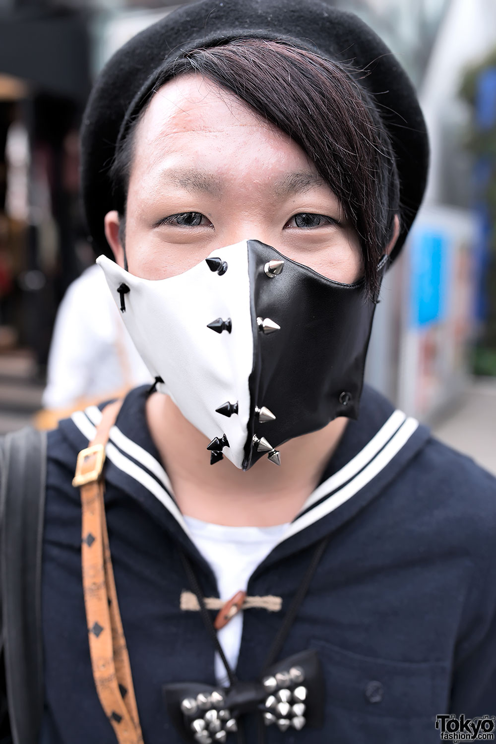 Spiked Face Mask Mohawk Tartan And Sex Pistols Bag In Harajuku Tokyo Fashion