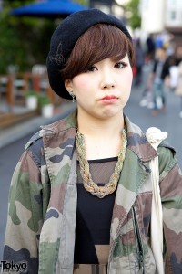 Camouflage jacket in Harajuku