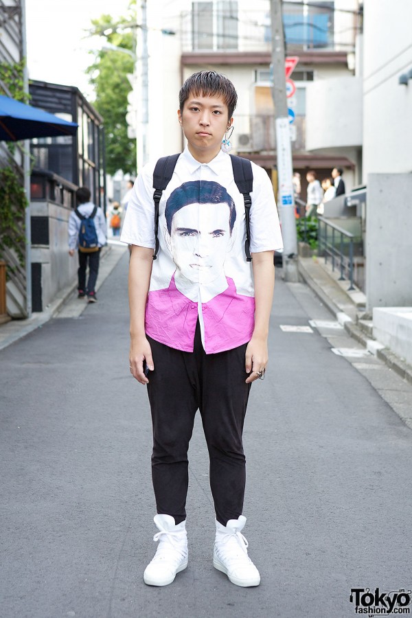 Joseph Turvey Illustrated Shirt, Comme des Garcons & Kris Van Assche in Harajuku