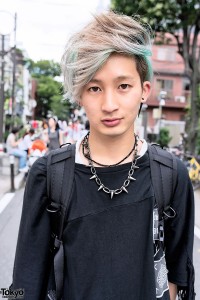 Green Guy's Hairstyle in Harajuku