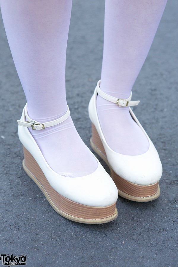 White platform shoes