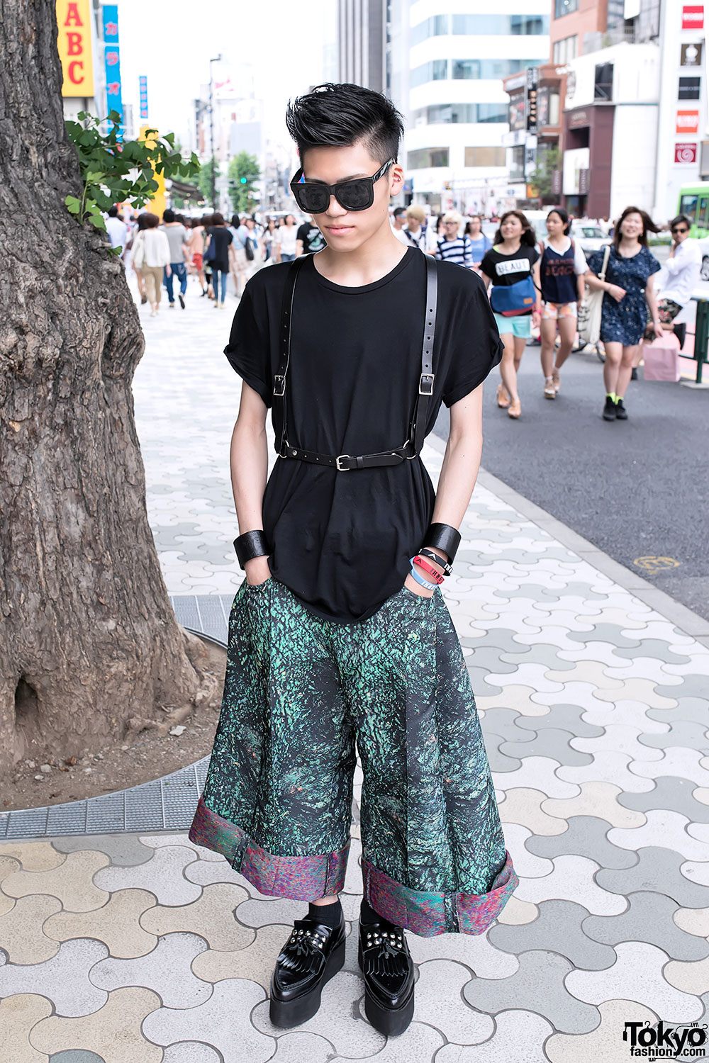 Leather Harness, Leather Cuffs & Christian Dada in Harajuku – Tokyo Fashion