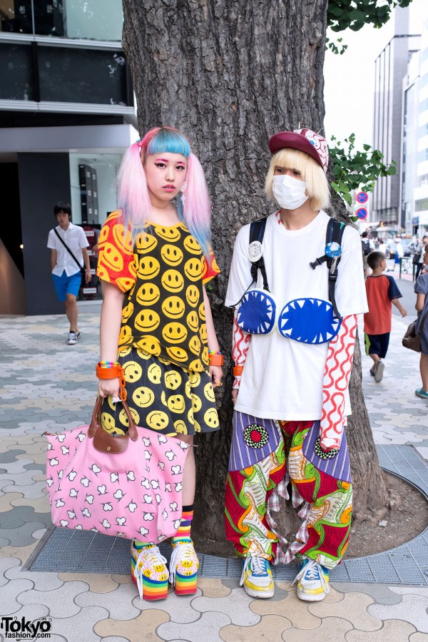 Pastel Hair, Smiley Faces, My Pet Monster & ZAORICK Trolls Backpack in Harajuku