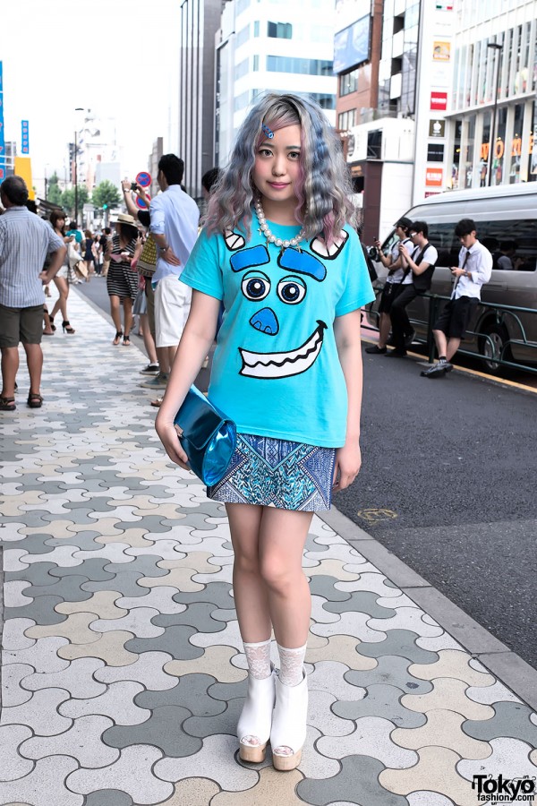 Silver Pastel Hair, Sulley, Jouetie Necklace & Jeffrey Campbell Platforms