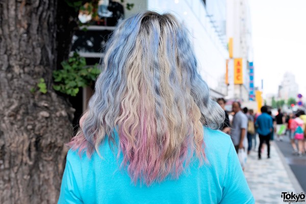 Silver Pastel Hair in Harajuku