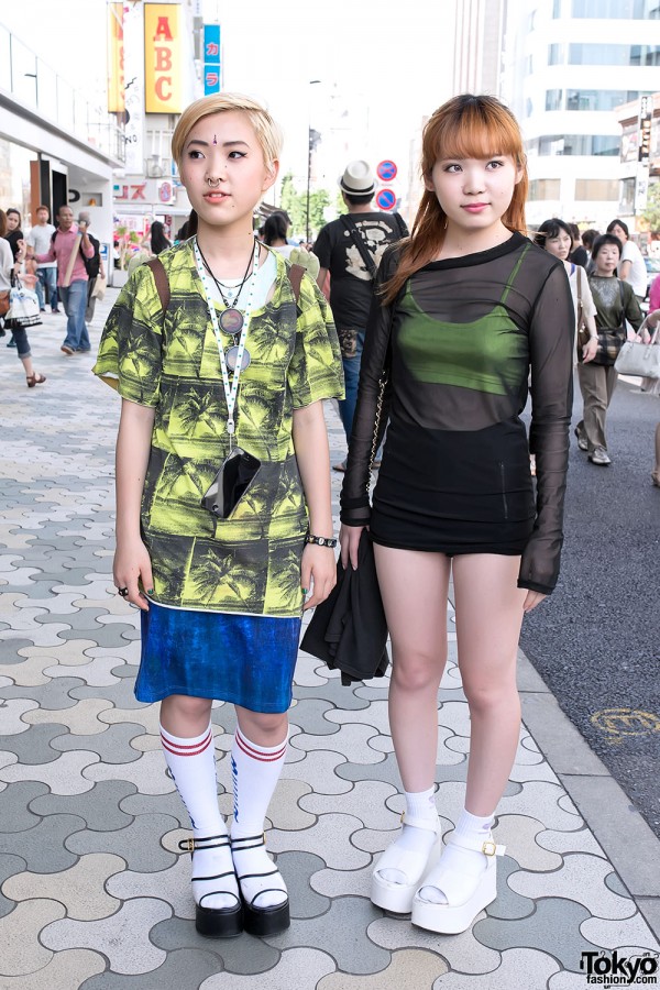 Harajuku Girls & Neon Crop Tank Top