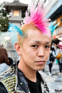 Harajuku Pink & Blue Punk Hairstyle