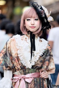 Ruffle Top & Lace Hat Lolita Style