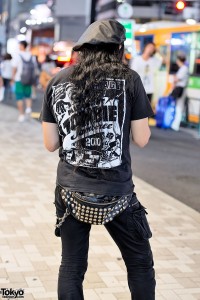 Studded Waist Bag & Long Hair in Harajuku