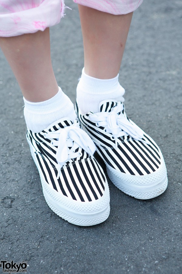 Striped Platform Sneakers