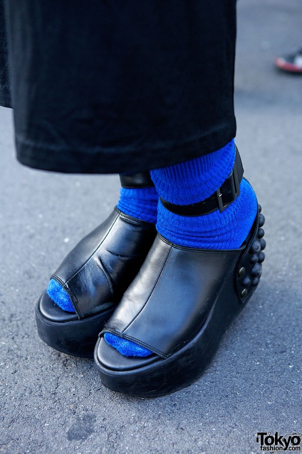 Blue Socks & Tokyo Bopper Studded Platforms
