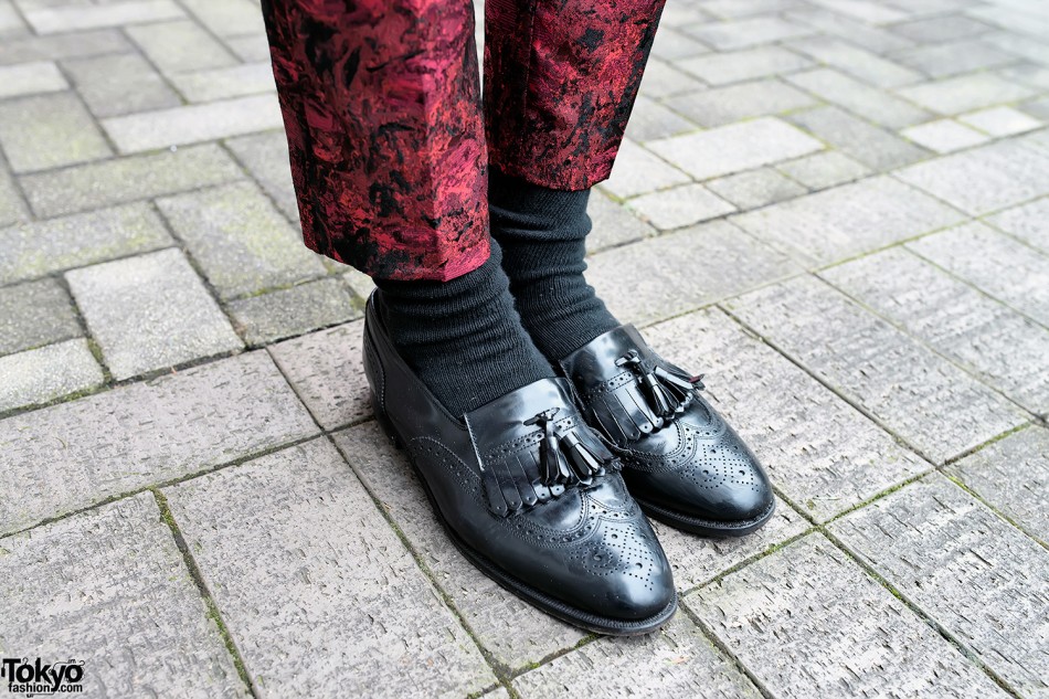 Issey Miyake Top, Ambush “POW!” Rings & Vintage Fringe Brogues in Tokyo ...