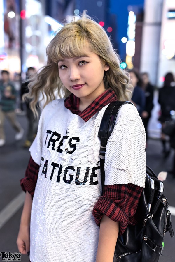 Blonde Harajuku Girl in Ashish Fashion
