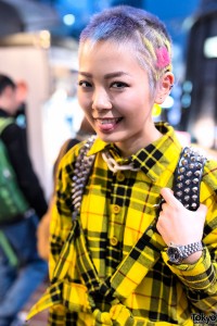 Tongue Piercing & Punk Hairstyle