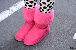 Pink Mouton Boots