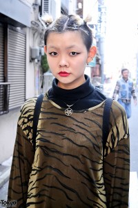 Cute Hairstyle & Red Lips in Koenji
