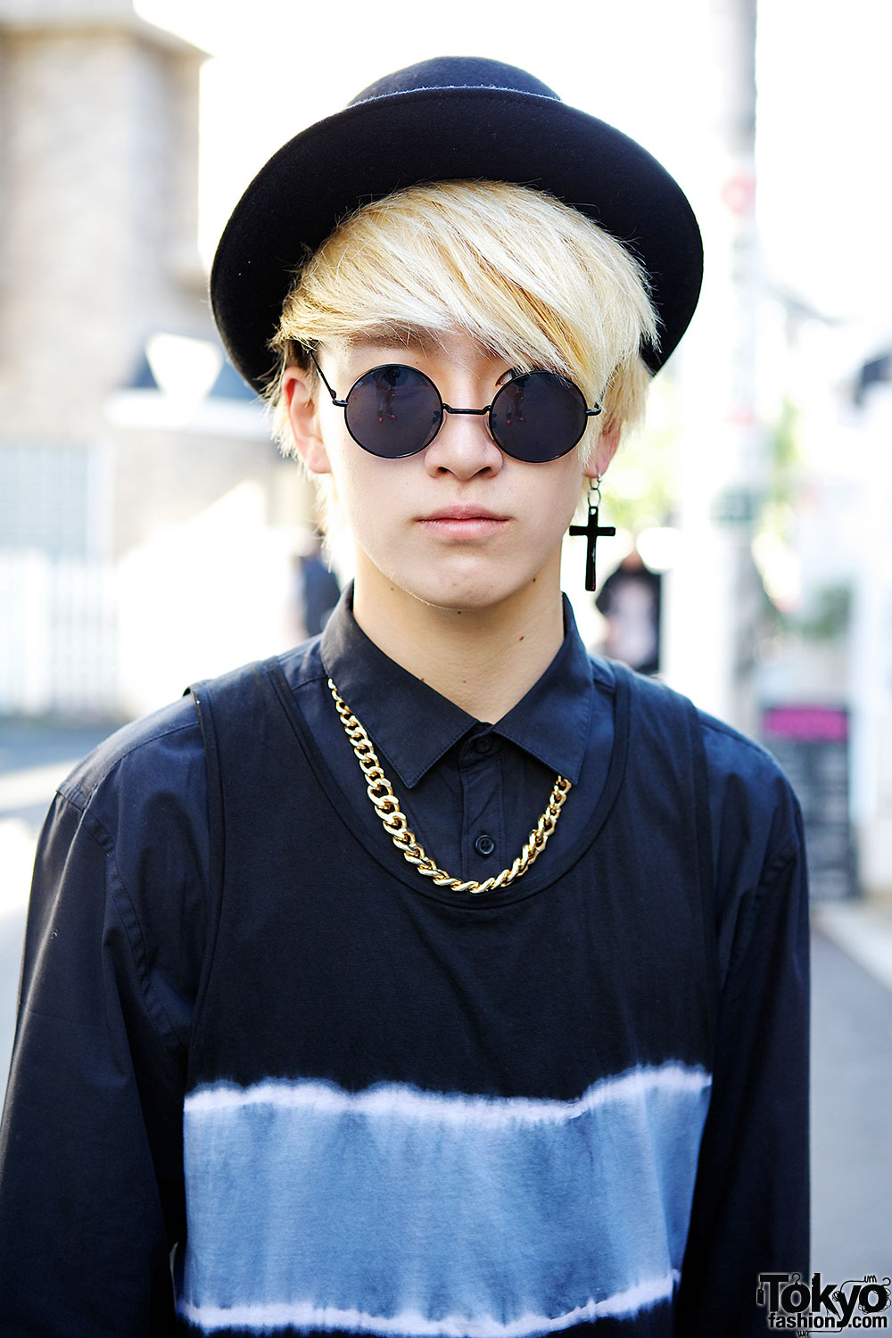 Round Sunglasses & Chain Necklace – Tokyo Fashion