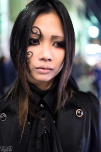 Gothic Makeup in Harajuku