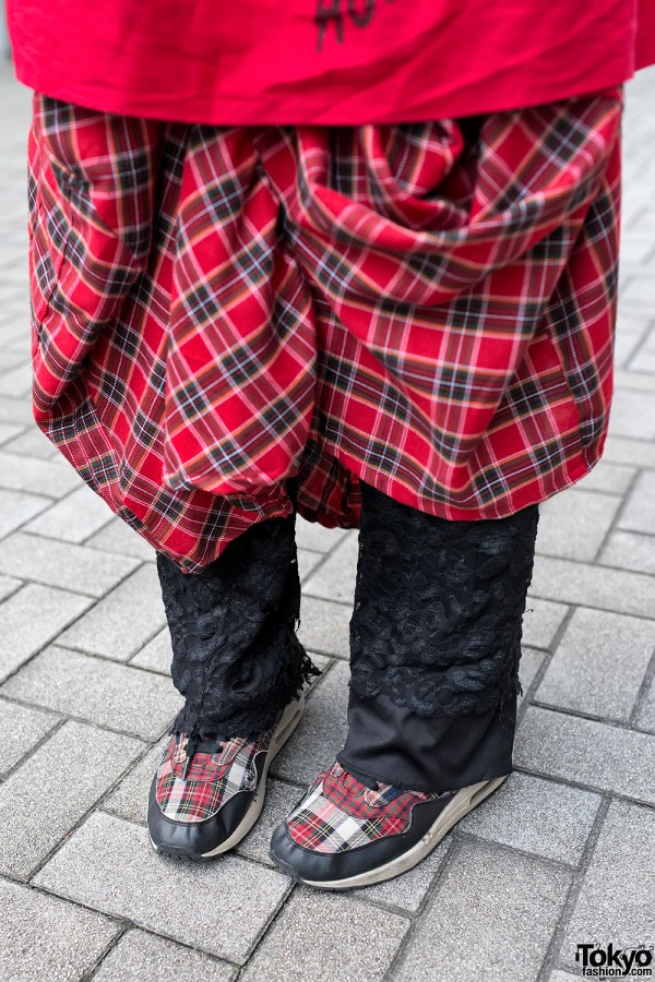 Plaid Skirt & Plaid Shoes in Tokyo
