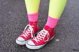 Pink Socks & Chuck Taylor Converse