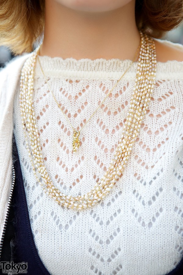 Gold and Pearl Necklaces