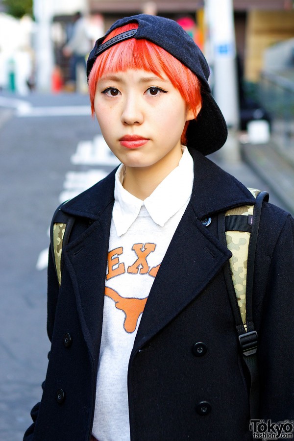 Orange Hair & Baseball Cap