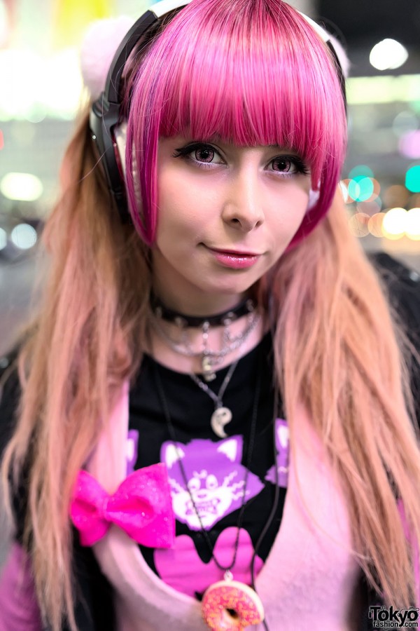 Yuriko Tiger's Pink Hair in Shibuya