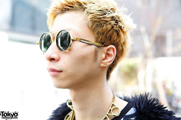 Blonde Harajuku Guy in Sunglasses