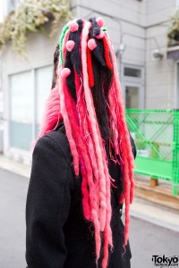 Pink Hair Falls & Pompoms