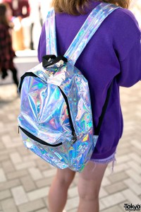 Metallic Backpack from Bubbles Harajuku