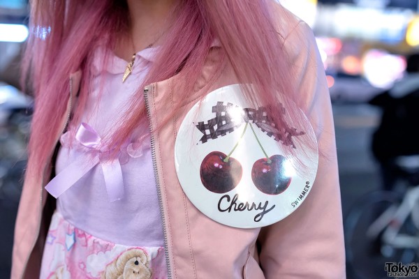 Kawaii Cherry Badge