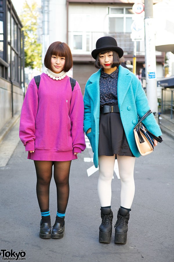 Harajuku Girls in Bright Outerwear