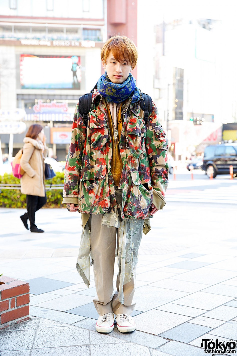 Camouflage Jacket w/ Limi Feu, Y-3, Qosmos & Resale in Harajuku – Tokyo ...