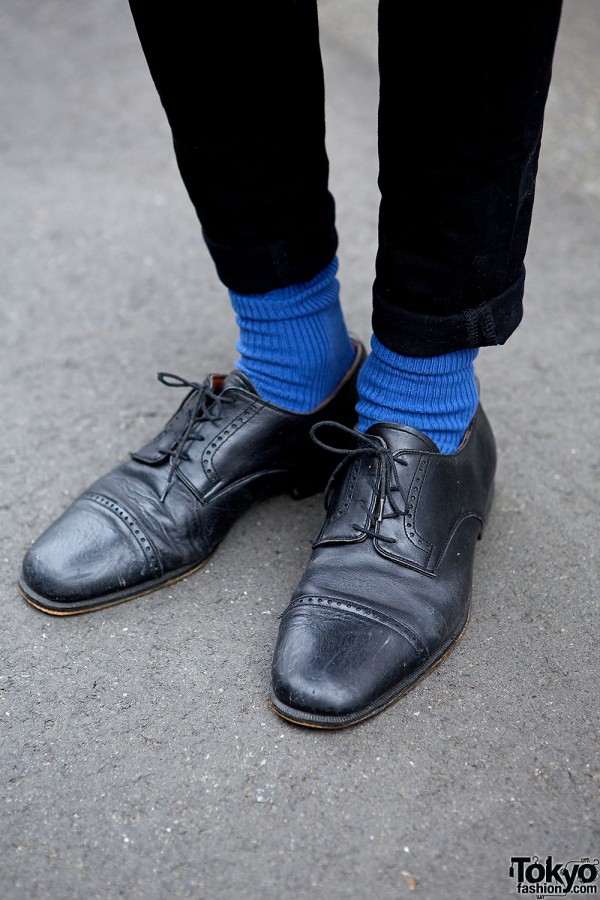 Brogues & Blue Socks