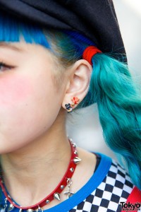 Blue Twin Tails & Earrings