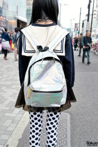 Holographic Backback in Harajuku