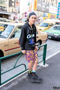 Galaxxxy Pizza Print Pants in Harajuku