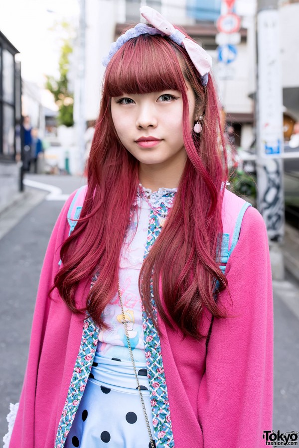 Cute Pink Japanese Hairstyle