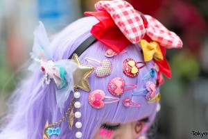 Colorful Decora Hair Clips & Bows in Harajuku