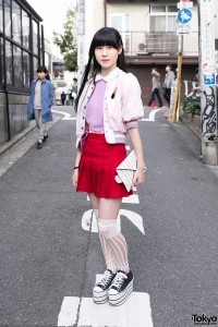 Pink Nadia Harajuku Jacket & Pleated Skirt
