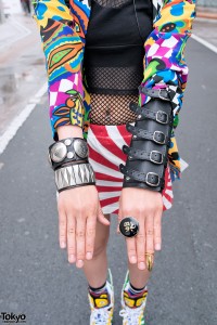 Devilish Arm Cuff & Studded Bracelets