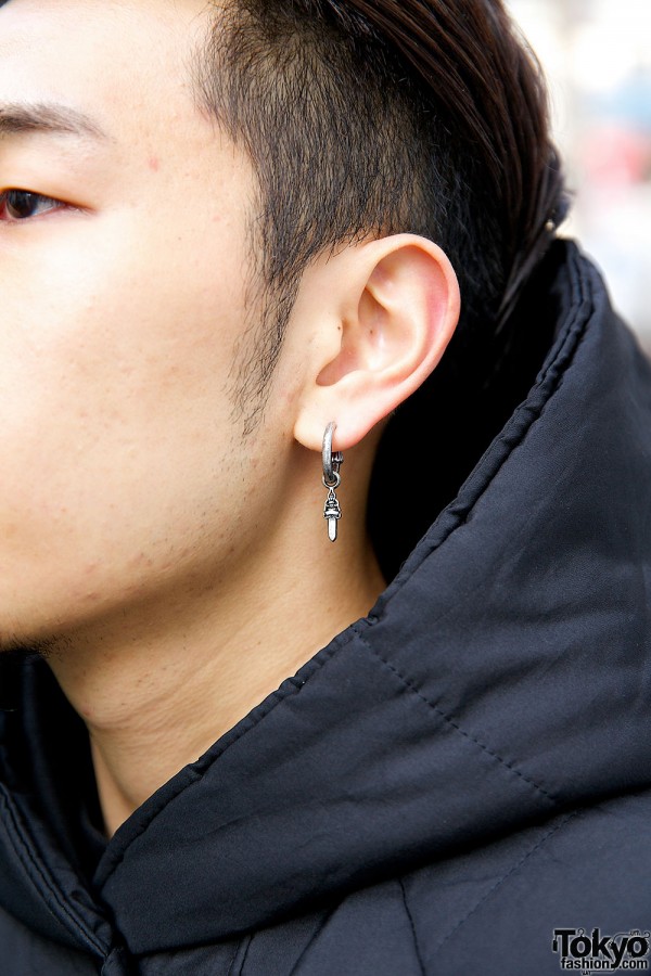 Silver Earring in Harajuku