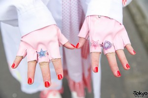 Fingerless Gloves & Plastic Rings
