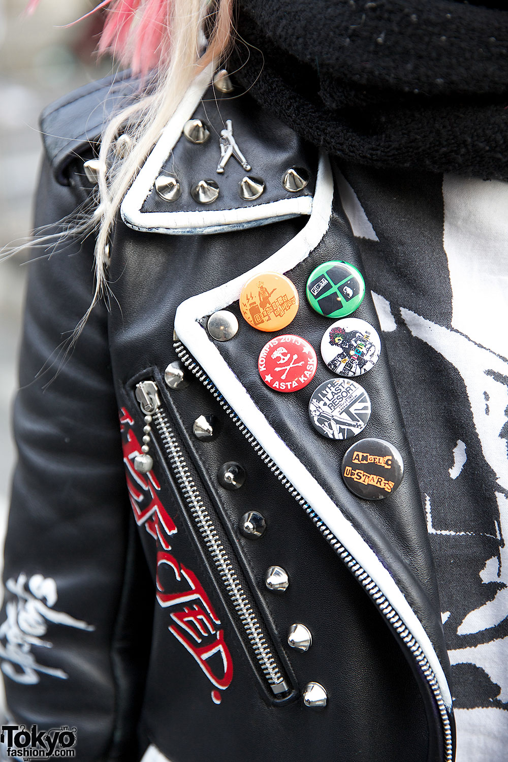 Harajuku Punks W Crosshawk And Mohawk Studded Leather And Boots Tokyo