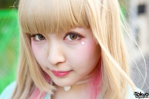 Heart Facial Stickers in Harajuku