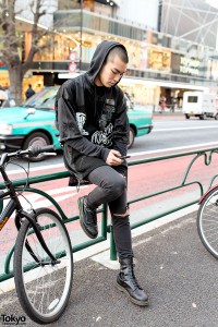KTZ Poison Mesh Top & Raf Simons Hoodie