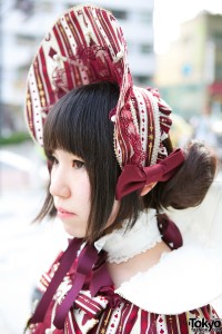 Burgundy Angelic Pretty Bonnet