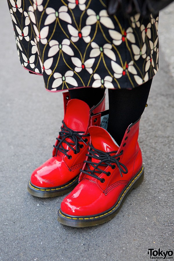 Red Dr. Martens Boots